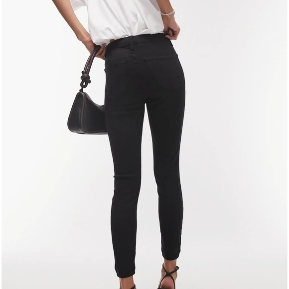 TOPSHOP Jamie Petite size 8 or 30×28 in washed black with distressed knees NWT - Picture 6 of 6